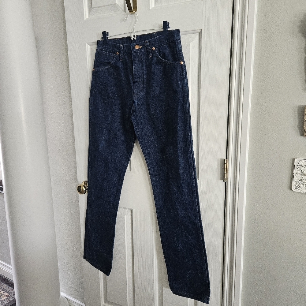 Vintage 90s Wrangler 100% Cotton Cowboy Cut Western Jeans - Picture 2 of 10